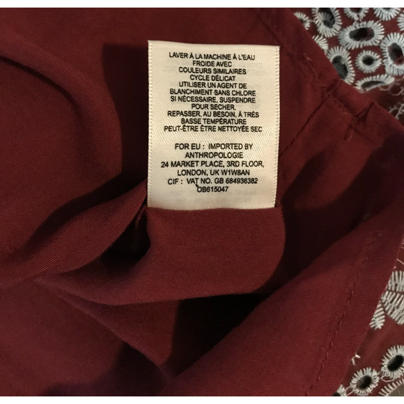 Anthropologie Feather Bone Ynez Eyelet Tunic Dress - Size Medium - Picture 10 of 10